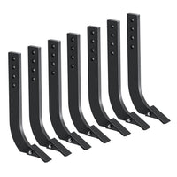 Garvee Lame niveleuse 40,8 cm pour tracteur, 4 dents ripper réglables, acier antirouille, kit 6 pièces pour nivellement et entretien du terrain