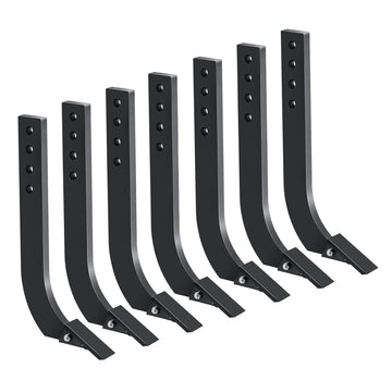 Garvee Lame niveleuse 40,8 cm pour tracteur, 4 dents ripper réglables, acier antirouille, kit 6 pièces pour nivellement et entretien du terrain