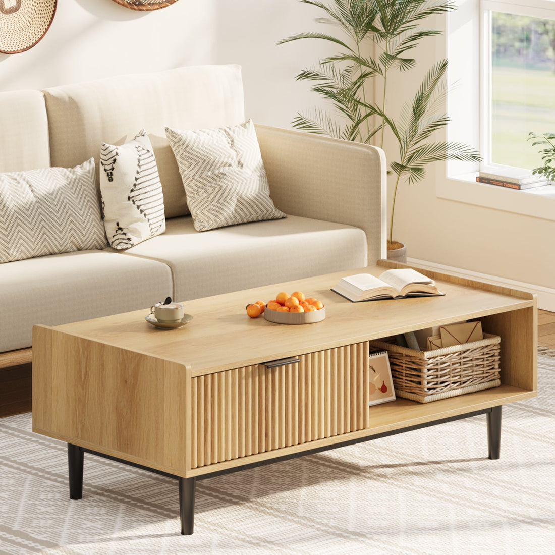 Garvee ensemble de salle à manger pour 4 personnes avec rangement et casier à vin, structure en MDF et métal, gris, gain de place, idéal pour les petites pièces