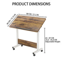 Bureau assis-debout compact Garvee, réglable en hauteur, pliable et mobile grâce à ses roulettes, idéal pour le bureau à domicile et les petits espaces. Stable et peu encombrant. Couleur : noir.