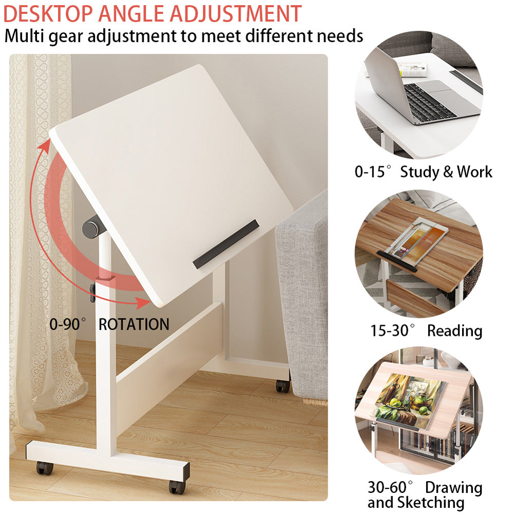 Bureau assis-debout compact Garvee, réglable en hauteur, pliable et mobile grâce à ses roulettes, idéal pour le bureau à domicile et les petits espaces. Stable et peu encombrant. Couleur : noir.