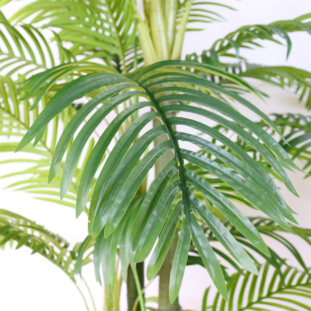 Palmier artificiel Garvee de 1,5 m, tropical réaliste, pot en ciment stable, décoration intérieure/extérieure pour salon ou bureau, vert