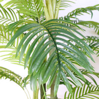 Palmier artificiel Garvee de 1,5 m, tropical réaliste, pot en ciment stable, décoration intérieure/extérieure pour salon ou bureau, vert