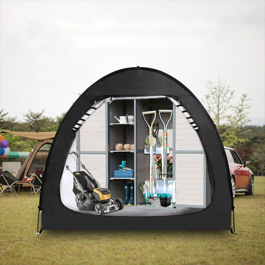 Abri à vélos Garvee pour 3 à 4 vélos, 200 x 150 x 170 cm, tissu Oxford 210D, imperméable, gris