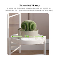 Support à plantes en métal à 4 niveaux Garvee, pliable, pour jardin, balcon, salon, 64 cm, blanc