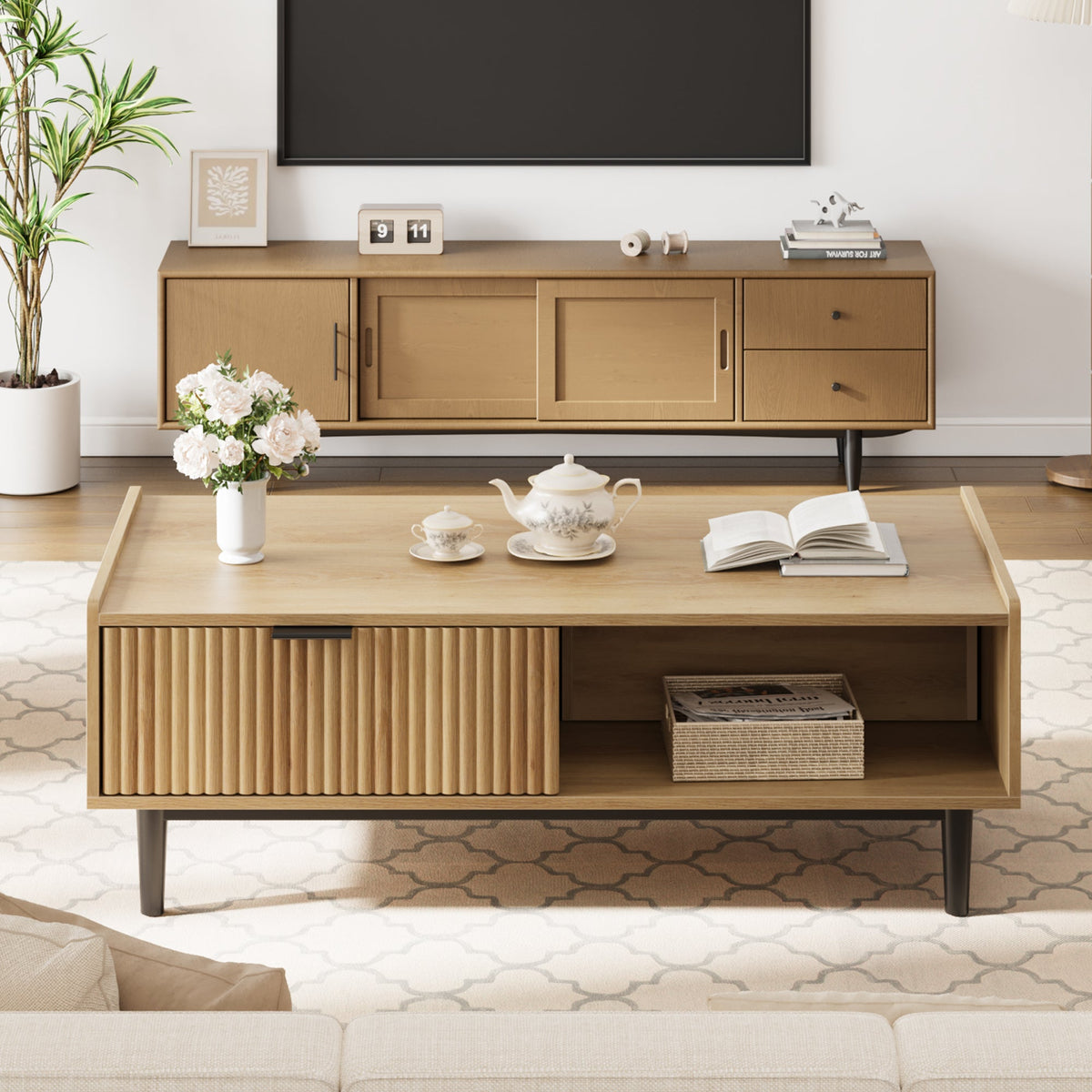 Garvee ensemble de salle à manger pour 4 personnes avec rangement et casier à vin, structure en MDF et métal, gris, gain de place, idéal pour les petites pièces