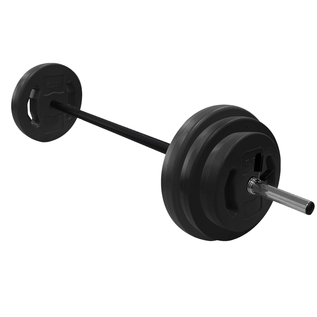 Haltères réglables Garvee 40 lbs avec barre de 51 pouces, revêtement PU, rondes, peu encombrantes, pour salle de sport à domicile, noires