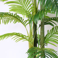 Palmier artificiel Garvee de 1,5 m, tropical réaliste, pot en ciment stable, décoration intérieure/extérieure pour salon ou bureau, vert