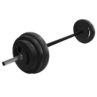 Haltères réglables Garvee 40 lbs avec barre de 51 pouces, revêtement PU, rondes, peu encombrantes, pour salle de sport à domicile, noires