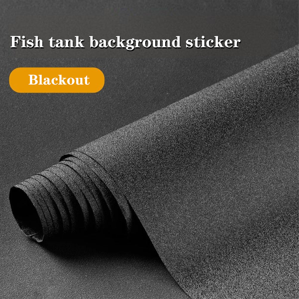 Fond d'aquarium statique Garvee, panneau arrière en film pour aquarium, fond noir pour aquariums, texture mate, découpes précises