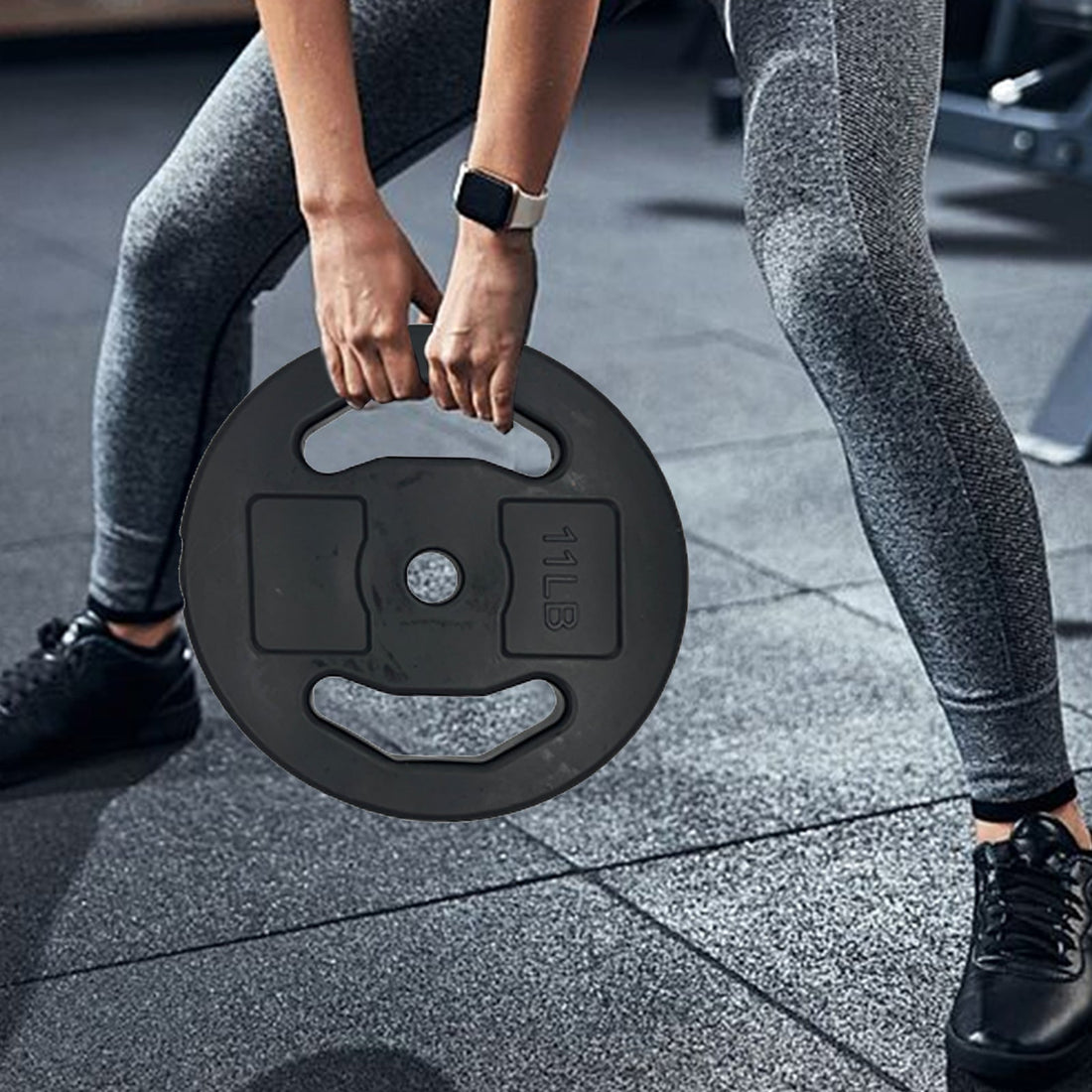 Haltères réglables Garvee 40 lbs avec barre de 51 pouces, revêtement PU, rondes, peu encombrantes, pour salle de sport à domicile, noires