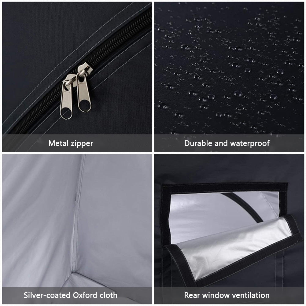 Abri à vélos Garvee pour 3 à 4 vélos, 200 x 150 x 170 cm, tissu Oxford 210D, imperméable, gris