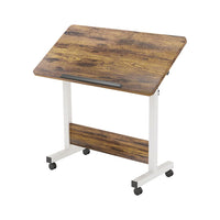 Bureau assis-debout compact Garvee, réglable en hauteur, pliable et mobile grâce à ses roulettes, idéal pour le bureau à domicile et les petits espaces. Stable et peu encombrant. Couleur : noir.
