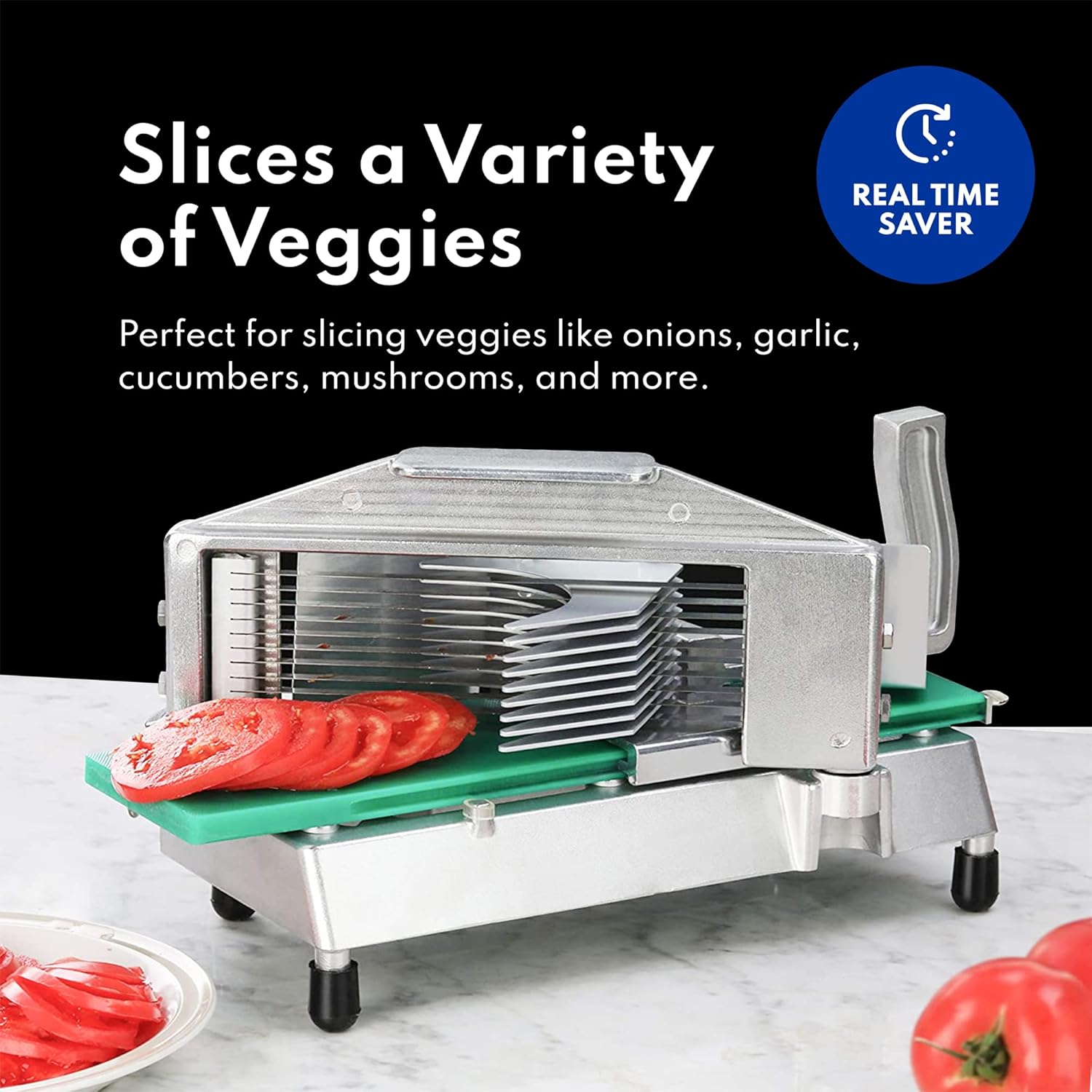 Coupe-tomates Garvee 5 mm – Acier inoxydable, pour la cuisine, idéal pour une découpe uniforme.