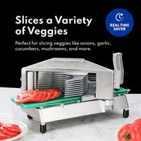 Coupe-tomates Garvee 5 mm – Acier inoxydable, pour la cuisine, idéal pour une découpe uniforme.