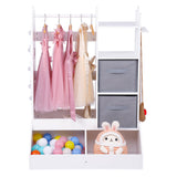 Garvee coffret de rangement pour déguisements de fille avec lumière et miroir, MDF, rose, chambre d'enfant, 114 × 81 × 48 cm - Rose