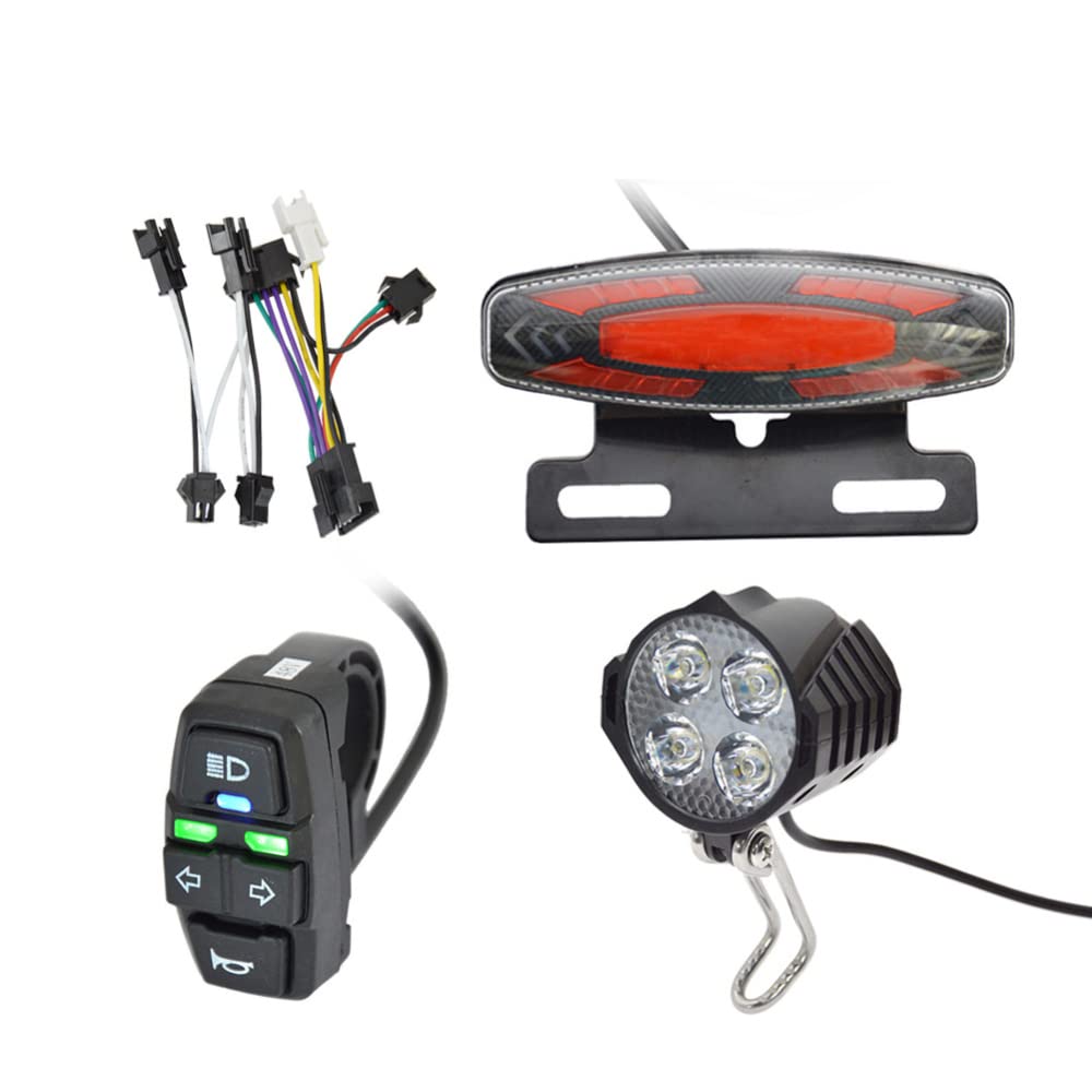 Kit d'éclairage Garvee pour vélo électrique – LED, étanche, idéal pour les déplacements urbains, pour l'éclairage avant et arrière