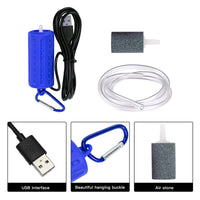 Pompe à air USB Garvee pour aquarium, mini, portable, silencieuse, économe en énergie, tuyau en silicone de 1 m, câble USB de 1,5 m, pour aquariums de petite et moyenne taille.