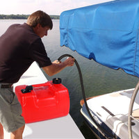Réservoir de carburant marin portable Garvee de 12 litres (3 gallons) avec poignée en forme de I pour bateaux et kayaks, durable et étanche.