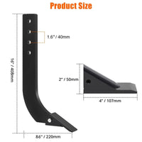 Garvee Lame niveleuse 40,8 cm pour tracteur, 4 dents ripper réglables, acier antirouille, kit 6 pièces pour nivellement et entretien du terrain