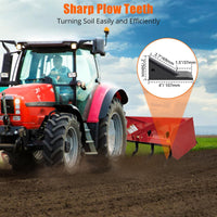 Garvee Lame niveleuse 40,8 cm pour tracteur, 4 dents ripper réglables, acier antirouille, kit 6 pièces pour nivellement et entretien du terrain