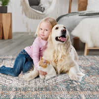 Garvee Waschbarer Teppich 80 x 150 cm Kunstwolle Rutschfest Niedriger Flor Für Schlafzimmer Wohnzimmer Esszimmer