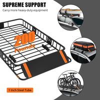 Galerie de toit Garvee 162,5 x 99 x 15 cm avec sac étanche de 0,6 m³ pour SUV et pick-up, acier noir, design aérodynamique