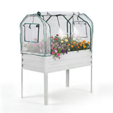 Garvee Potager Surélevé en Acier Galvanisé, Irrigation Automatique à 3 Buses, Serre en Maille PE, Résistant à la Rouille, Pour Patio ou Balcon, Noir