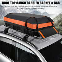 Galerie de toit Garvee 162,5 x 99 x 15 cm avec sac étanche de 0,6 m³ pour SUV et pick-up, acier noir, design aérodynamique