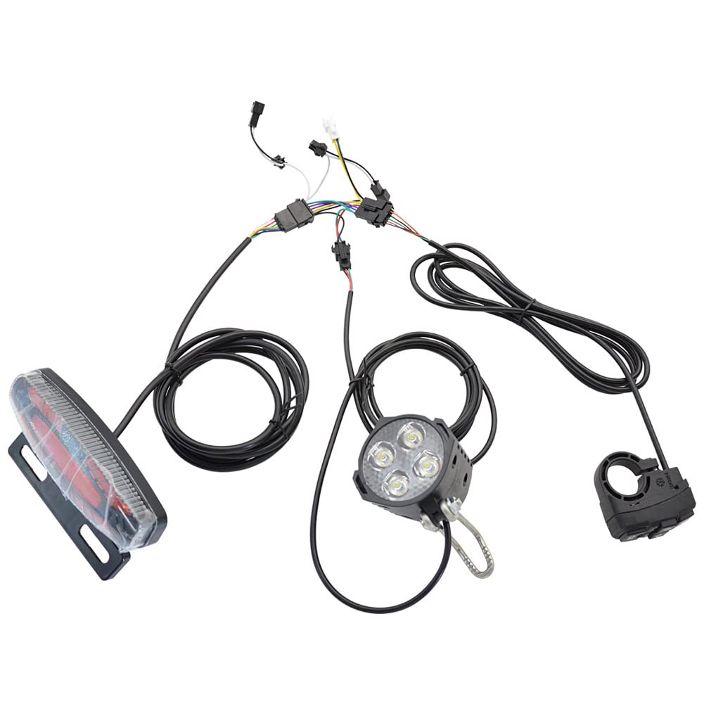Kit d'éclairage Garvee pour vélo électrique – LED, étanche, idéal pour les déplacements urbains, pour l'éclairage avant et arrière