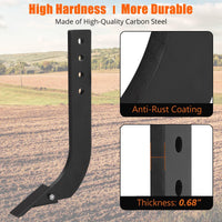 Garvee Lame niveleuse 40,8 cm pour tracteur, 4 dents ripper réglables, acier antirouille, kit 6 pièces pour nivellement et entretien du terrain