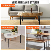 Pieds de table Garvee 71 cm (28 pouces) – Hauteur réglable, en métal, idéaux pour le bureau, la salle à manger et le mobilier moderne.