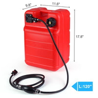 Réservoir portable Garvee Marine de 24 L en PEHD avec tuyau de 3 m et couvercle sécurisé pour une utilisation en bateau et en extérieur. Étanche, robuste et transparent.