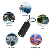 Garvee Pompe à Air USB Mini Portable Silencieuse pour Aquarium Petit à 49 L Plastique avec Pierre à Air et Tube, Économique, Compact, Noir - Noir