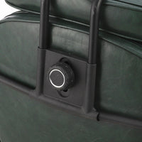 Chaise de bureau Garvee verte - Hauteur réglable, pivotante à 360°, revêtement en similicuir, rembourrée, avec accoudoirs, dossier mi-haut, idéale pour le bureau et le salon.