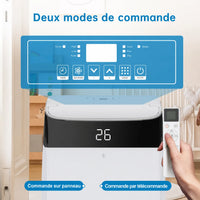 Garvee Climatiseur mobile 12000 BTU, 3 en 1 silencieux au R290, avec kit fenêtre, pour maison et bureau
