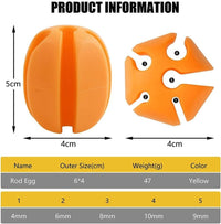 Ensemble de 6 sangles de porte-cannes en silicone jaune Garvee pour la pêche à la mouche, légères et robustes, pour l'extérieur