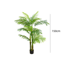 Palmier artificiel Garvee de 1,5 m, tropical réaliste, pot en ciment stable, décoration intérieure/extérieure pour salon ou bureau, vert