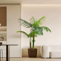 Palmier artificiel Garvee de 1,5 m, tropical réaliste, pot en ciment stable, décoration intérieure/extérieure pour salon ou bureau, vert