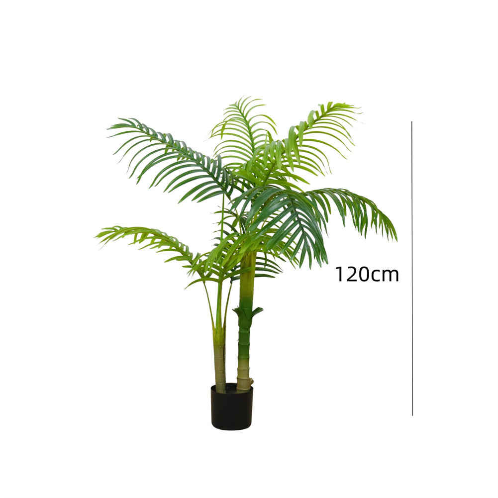 Palmier artificiel Garvee de 1,5 m, tropical réaliste, pot en ciment stable, décoration intérieure/extérieure pour salon ou bureau, vert