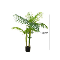 Palmier artificiel Garvee de 1,5 m, tropical réaliste, pot en ciment stable, décoration intérieure/extérieure pour salon ou bureau, vert