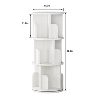 Garvee étagère en bois pivotante à 3 niveaux pour salon et chambre d'enfant, rotation à 360°, stable, gain de place, polyvalente