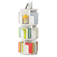 Garvee étagère en bois pivotante à 3 niveaux pour salon et chambre d'enfant, rotation à 360°, stable, gain de place, polyvalente
