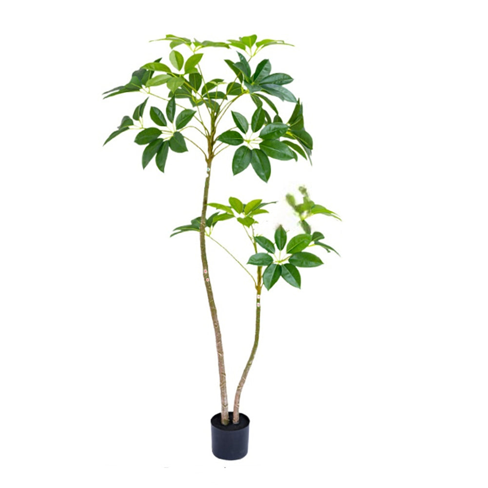 Arbre parasol artificiel Garvee, 1,6 m, en PVC, forme ajustable, symbole Feng Shui, pour la maison, le bureau, le salon ou le balcon, vert