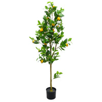 Citronnier artificiel Garvee de 1,5 m, réaliste, facile d'entretien, durable, résistant aux UV, compact, pour intérieur et véranda