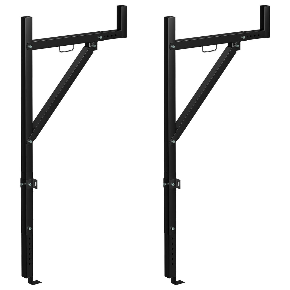 Porte-échelle Garvee pour camionnette, largeur réglable de 48 à 86 cm, hauteur de 113 à 126 cm, capacité de 113 kg, acier, revêtement en poudre noir, pour kayaks et planches de surf