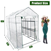 Garvee Serre à 3 niveaux avec 9 étagères, protection UV, étanche, en polyéthylène transparent, idéale pour le jardin et le balcon
