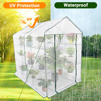 Garvee Serre à 3 niveaux avec 9 étagères, protection UV, étanche, en polyéthylène transparent, idéale pour le jardin et le balcon