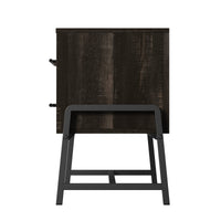 Table de chevet Garvee à 2 tiroirs, table d'appoint moderne, bois clair, pieds en métal, robuste, espace de rangement, idéale pour la chambre et le salon