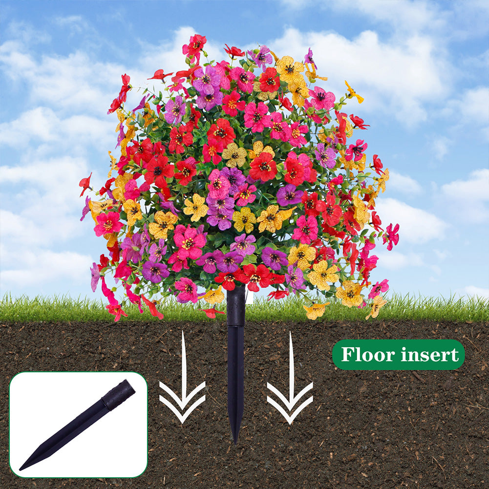Arbustes artificiels Garvee, lot de 2, résistants aux UV avec piquet de fixation, pour jardin, terrasse, balcon, verts, réalistes